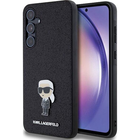 Karl Lagerfeld Karl Lagerfeld KLHCSA55GKNPSK A55 A556 czarny/black hardcase Fixed Glitter Ikonik Logo Metal Pin