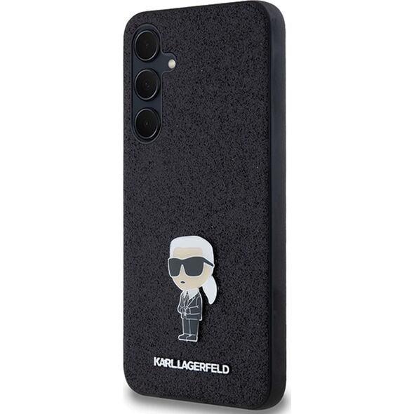 Karl Lagerfeld Karl Lagerfeld KLHCSA55GKNPSK A55 A556 czarny/black hardcase Fixed Glitter Ikonik Logo Metal Pin