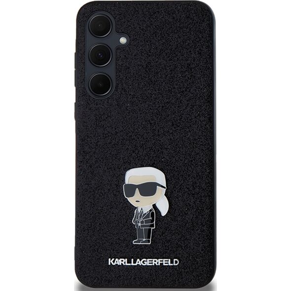 Karl Lagerfeld Karl Lagerfeld KLHCSA55GKNPSK A55 A556 czarny/black hardcase Fixed Glitter Ikonik Logo Metal Pin