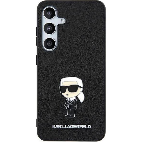 Karl Lagerfeld Karl Lagerfeld KLHCSA55GKNPSK A55 A556 czarny/black hardcase Fixed Glitter Ikonik Logo Metal Pin