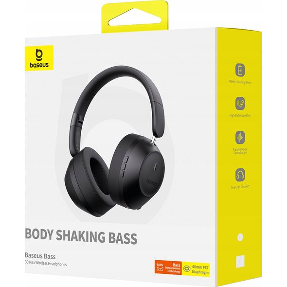 Słuchawki Baseus Bass 30 Max czarne