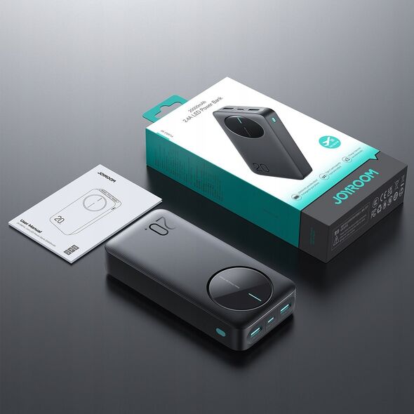 Powerbank Joyroom Powerbank Joyroom JR-PBF14 20000mAh 2.4A 2x USB-A 1x USB-C - czarny