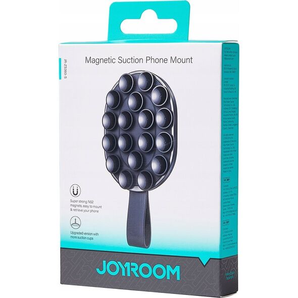 Joyroom Uchwyt Joyroom JR-ZS393-S magnetyczny z przyssawkami na telefon 4.7-7" - czarno-pomarańczowy