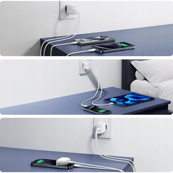 Ładowarka Joyroom Ładowarka Joyroom JR-TCF12 sieciowa 2x USB-C 20W PD / QC 3.0 - biała