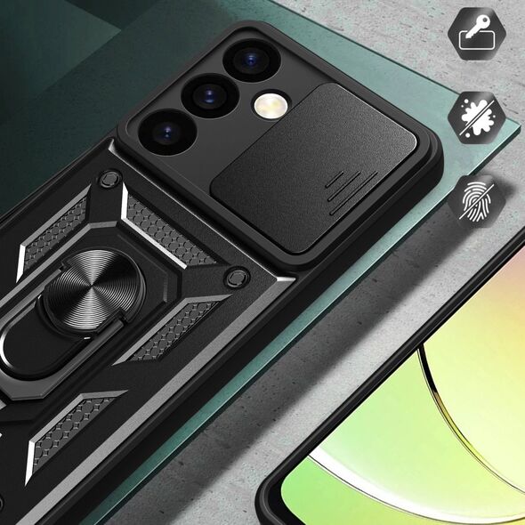 Hurtel Etui Hybrid Armor Camshield do Samsung Galaxy S24+ pancerne z osłoną na aparat - czarne
