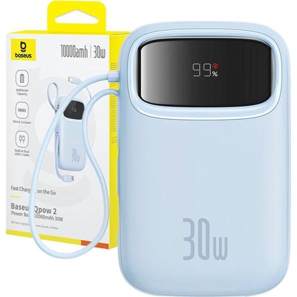 Powerbank Baseus Powerbank Baseus QPow 2 10000mAh 30W 2xUSB-C (niebieski)