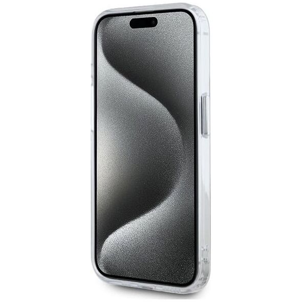 Karl Lagerfeld Karl Lagerfeld KLHMP15LHLSCHH iPhone 15   Pro 6.1" biały/white hardcase IML Metal Choupette Head MagSafe