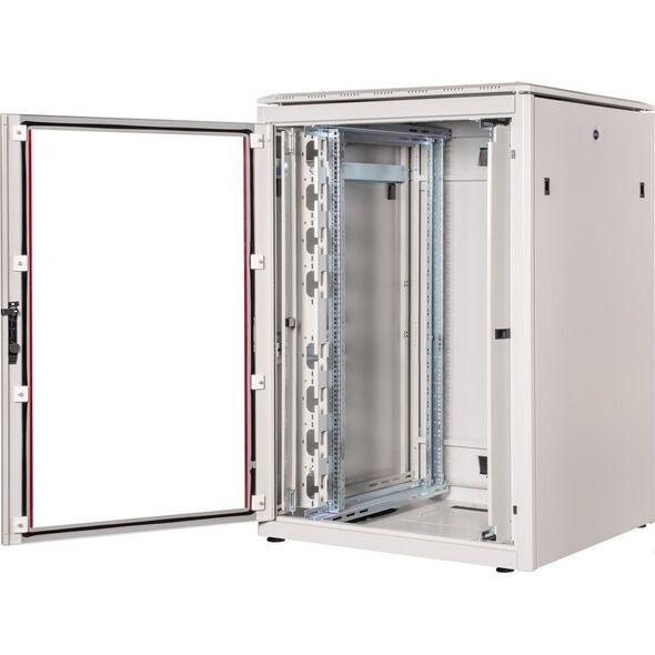 Szafa Roline ROLINE Netzwerkschrank Pro 48,26cm 19Zoll 22 HE 800x800 BxT Glast�r grau