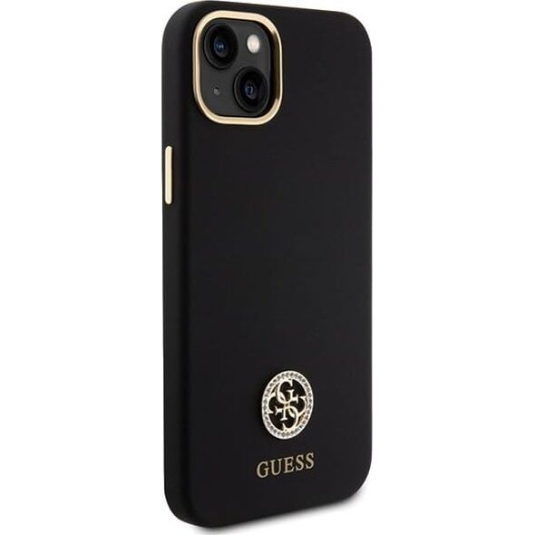 Guess GUHCP15M4DGPK iPhone 15 Plus / 14 Plus 6.7" czarny/black hardcase Silicone Logo Strass 4G