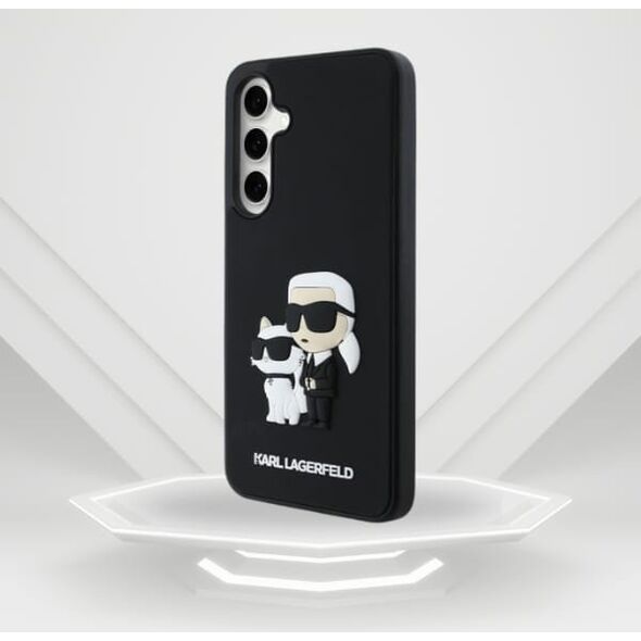 Karl Lagerfeld KLHCS24FE3DRKCNK S24 FE    S721 czarny/black hardcase 3D Rubber Karl&Choupette