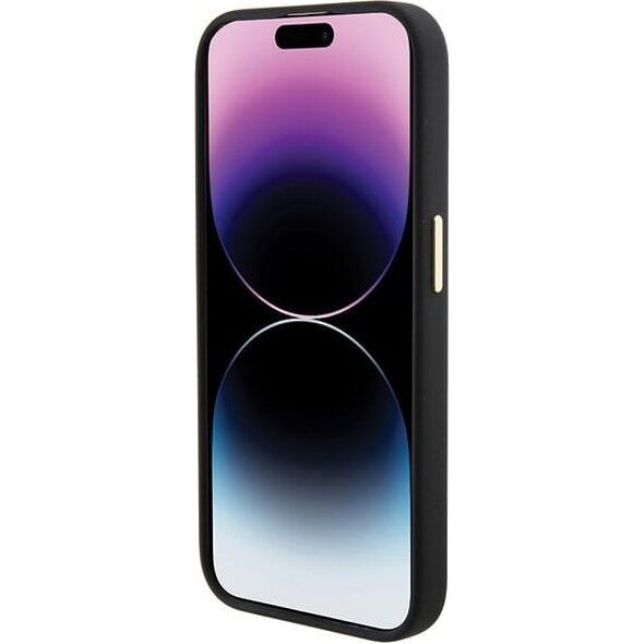 Guess GUHCP15LM4DGPK iPhone 15 Pro 6.1" czarny/black hardcase Silicone Logo Strass 4G