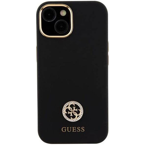 Guess GUHCP15SM4DGPK iPhone 15 / 14 / 13 6.1" czarny/black hardcase Silicone Logo Strass 4G