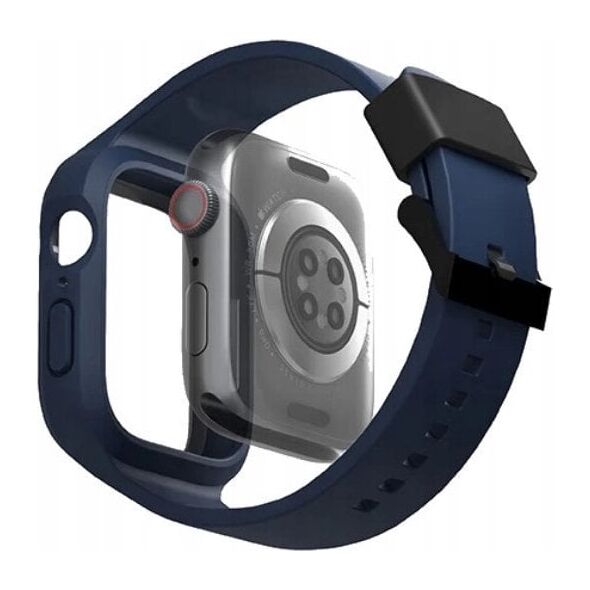 Pasek + etui UNIQ Monos 2in1 Apple Watch 4/5/6/7/8/9/SE 44/45mm niebieski/marine blue