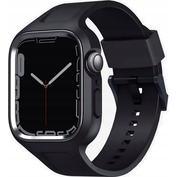 Pasek + etui UNIQ Monos 2in1 Apple Watch 4/5/6/7/8/9/SE 44/45mm czarny/midnight black
