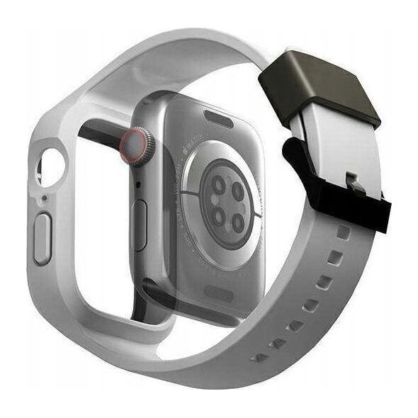 Pasek + etui UNIQ Monos 2in1 Apple Watch 4/5/6/7/8/9/SE 44/45mm szary/chalk grey