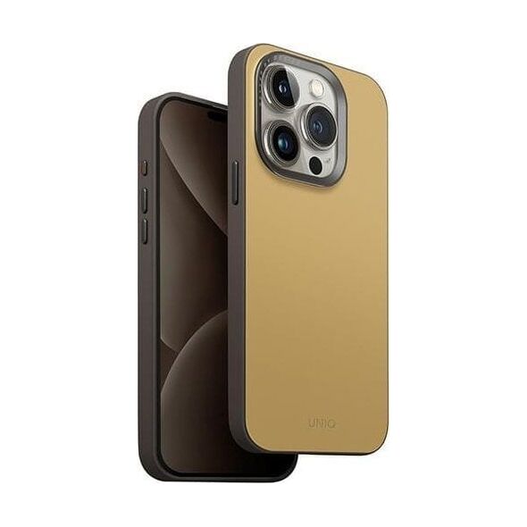 Etui UNIQ Lyden DS Apple iPhone 15 Pro Magclick Charging żółto-szary/canary yellow-flint grey