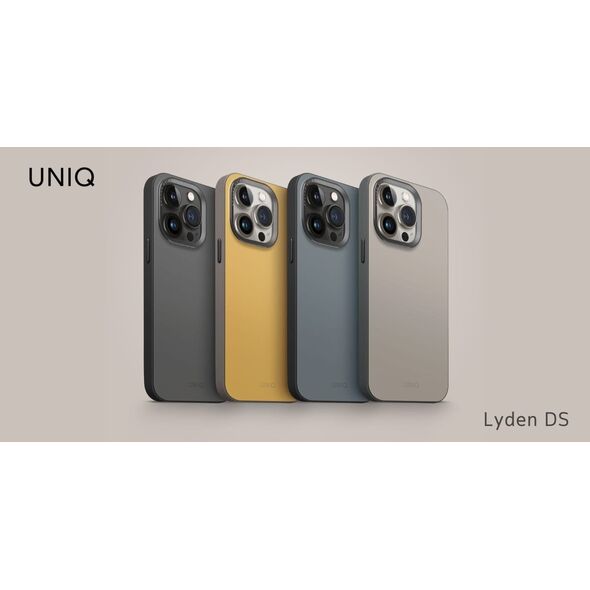 Etui UNIQ Lyden DS Apple iPhone 15 Pro Max Magclick Charging niebiesko-czarny/washed blue-black