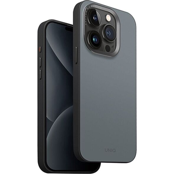 Etui UNIQ Lyden DS Apple iPhone 15 Pro Magclick Charging niebiesko-czarny/washed blue-black