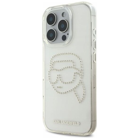 Karl Lagerfeld KLHCP16XHKHDCELT iPhone    16 Pro Max 6.9" przezroczysty/transparent hardcase IML Rhinestones Karl Head