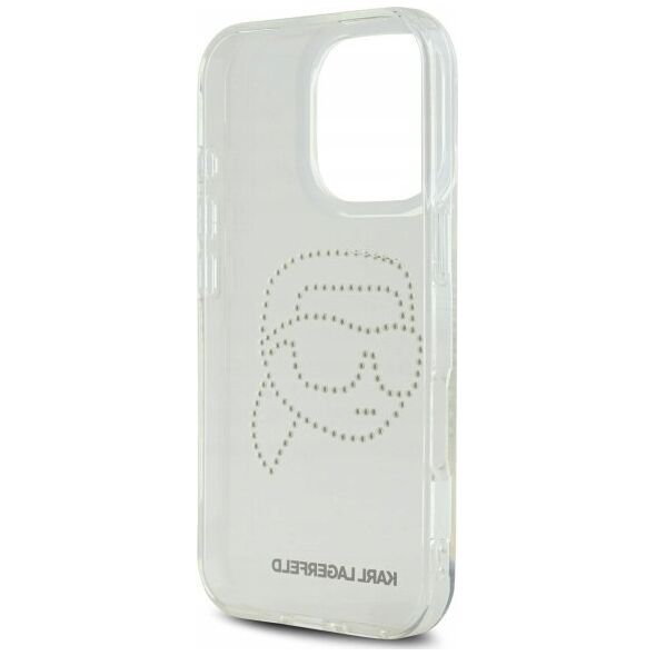 Karl Lagerfeld KLHCP16XHKHDCELT iPhone    16 Pro Max 6.9" przezroczysty/transparent hardcase IML Rhinestones Karl Head