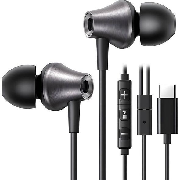 Przewodowe słuchawki dokanałowe Ugreen EP105, USB-C, 1.2m (czarne)