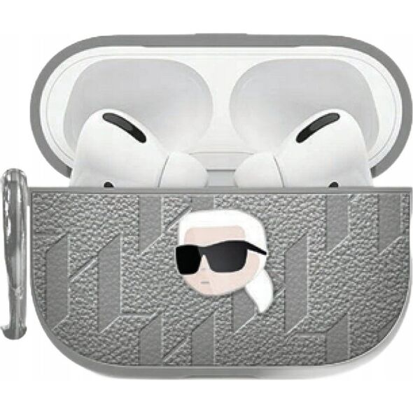 Etui Karl Lagerfeld Monogram Karl Head do Apple AirPods 4 srebrny