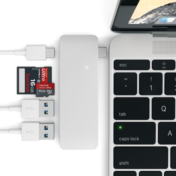 HUB USB Satechi 1x SD 1x USB-C 1x microSD  + 2x USB-A 3.0 (ST-TCUPS)