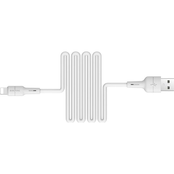 Kabel USB Borofone USB-A - Lightning 1 m Biały (73078)