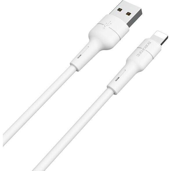 Kabel USB Borofone USB-A - Lightning 1 m Biały (73078)