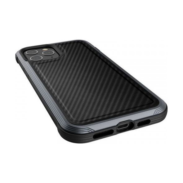 X-Doria Raptic Lux - Etui aluminiowe iPhone 12 Pro Max (Drop test 3m) (Black Carbon Fiber)