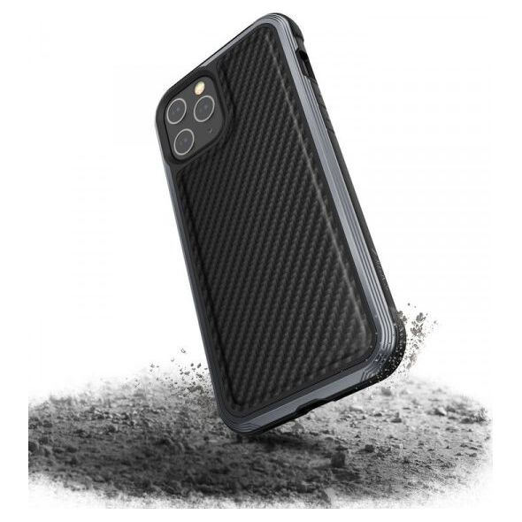 X-Doria Raptic Lux - Etui aluminiowe iPhone 12 Pro Max (Drop test 3m) (Black Carbon Fiber)
