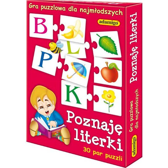 Adamigo Gra Puzzlowa Poznaję Literki - 5581