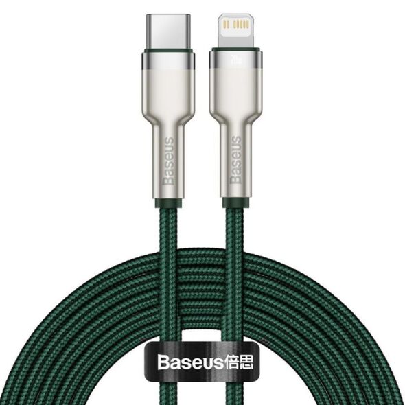 Baseus Cafule Metal Braided USB-C to Lightning Cable 20W Green 1m (CATLJK-A06) (BASCATLJK-A06) έως 12 άτοκες Δόσεις