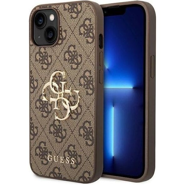 Guess Guess 4G Big Metal Logo - Etui iPhone 14 (brązowy)