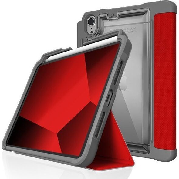 Etui na tablet STM Etui STM Dux Plus Apple iPad mini 2021 (6. generacji) MIL-STD-810G Pencil charger (Red)