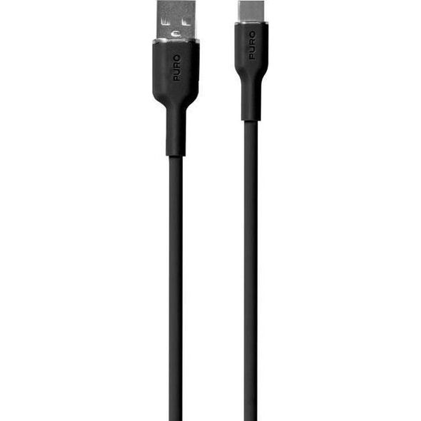 Kabel USB Puro USB-A - USB-C 1.5 m Czarny (PUR675)