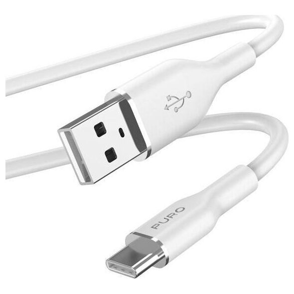 Kabel USB Puro USB-A - USB-C 1.5 m Biały (PUR677)