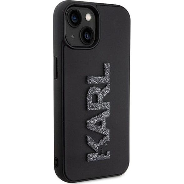 Karl Lagerfeld Karl Lagerfeld KLHCP15S3DMBKCK iPhone 15 6.1" czarny/black hardcase 3D Rubber Glitter Logo