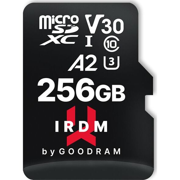 Karta GoodRam IRDM M2AA MicroSDXC 256 GB Class 10 UHS-I/U3 A2 V30 (IR-M2AA-2560R12)
