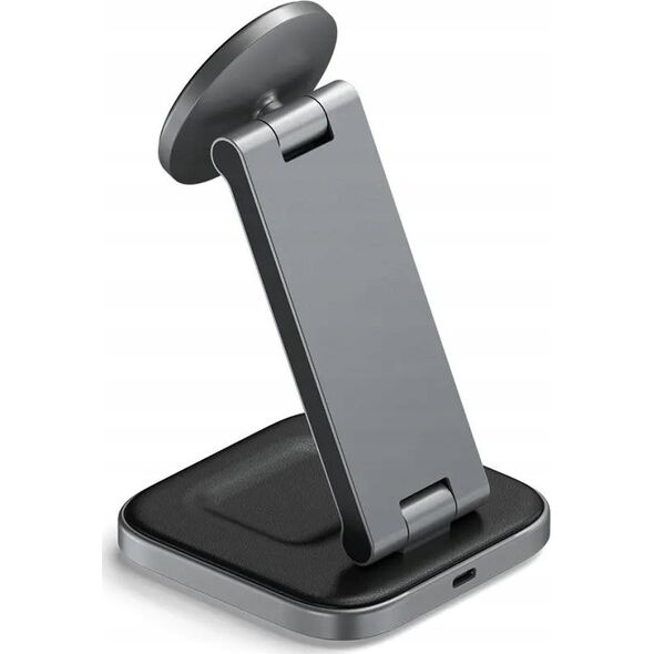 Ładowarka Satechi Ładowarka bezprzewodowa Satechi 2-in-1 Foldable Charging Stand Qi2 do dwóch urządzeń space gray