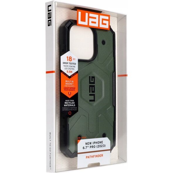 UAG Etui UAG Pathfinder MagSafe do iPhone 15 Pro Max - zielone