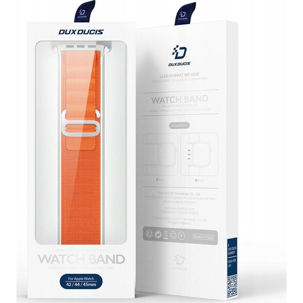 Dux Ducis Sportowy pasek ze sprzączką do Apple Watch 9 / 8 / 7 / 6 / SE / 5 / 4 / 3 / 2 / 1 (41, 40, 38 mm) Dux Ducis Strap GS Version - pomarańczowy