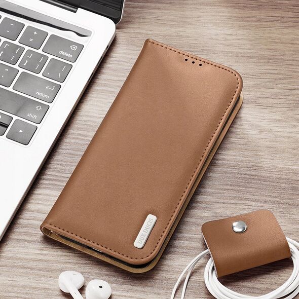 Dux Ducis Etui Dux Ducis Hivo z klapką i blokadą RFID do Samsung Galaxy S24+ - brązowe