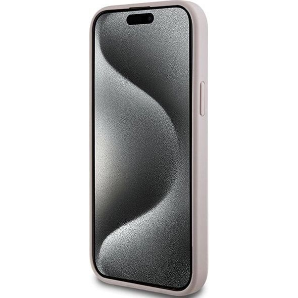 Guess Guess 4G Collection Leather Metal Logo MagSafe - Etui iPhone 15 Plus / 14 Plus (różowy)
