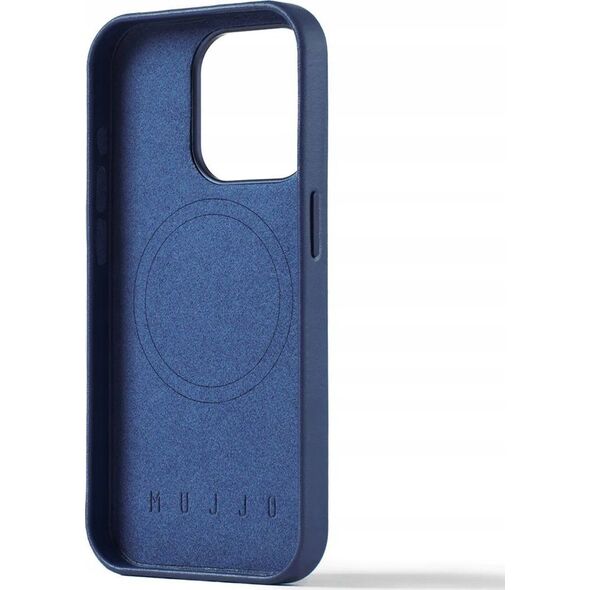 Troubadour Goods Limited Mujjo Full Leather Wallet Case - etui skórzane do iPhone 15 Pro kompatybilne z MagSafe (monaco blue)