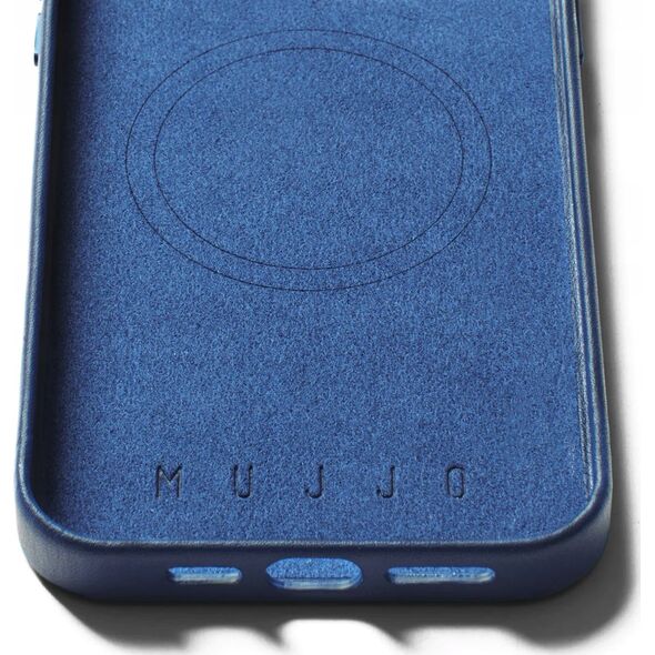 Troubadour Goods Limited Mujjo Full Leather Wallet Case - etui skórzane do iPhone 15 Pro kompatybilne z MagSafe (monaco blue)