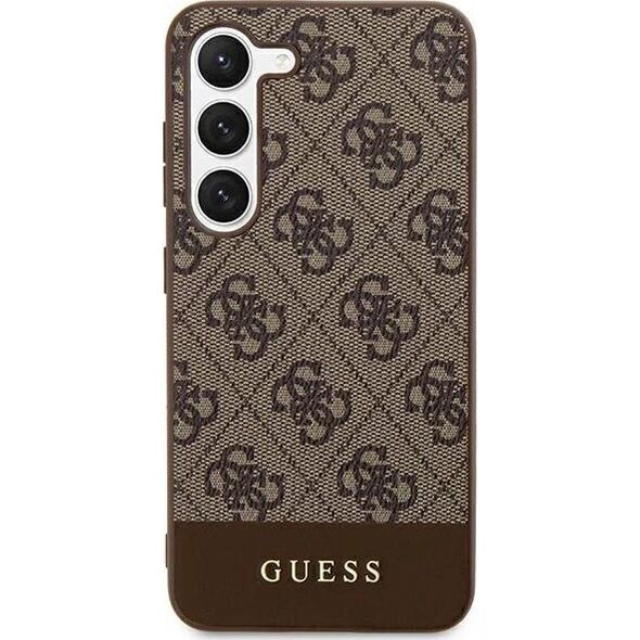 Guess Etui Guess GUHCS24LG4GLBR Samsung Galaxy S24 Ultra hardcase 4G Stripe Collection brązowy/brown