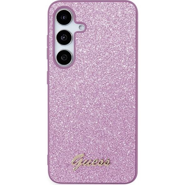 Guess Oryginalne Etui GUESS Hardcase GUHCS24SHGGSHU do Samsung S24 (Glitter Script / fioletowy)