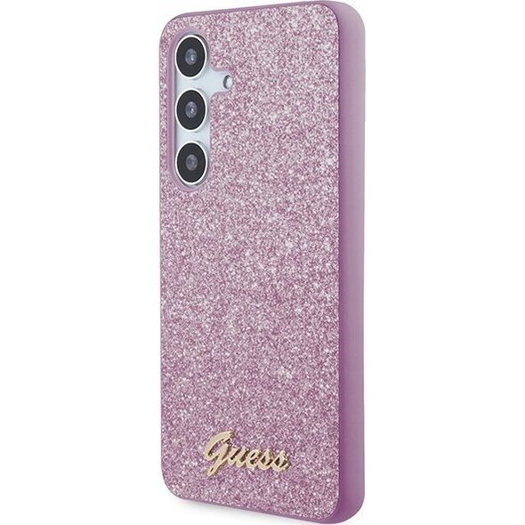 Guess Oryginalne Etui GUESS Hardcase GUHCS24SHGGSHU do Samsung S24 (Glitter Script / fioletowy)