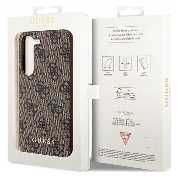 Guess Oryginalne Etui GUESS Hardcase GUHCS24SGF4GBR do Samsung S24 (4G Charm / brązowy)